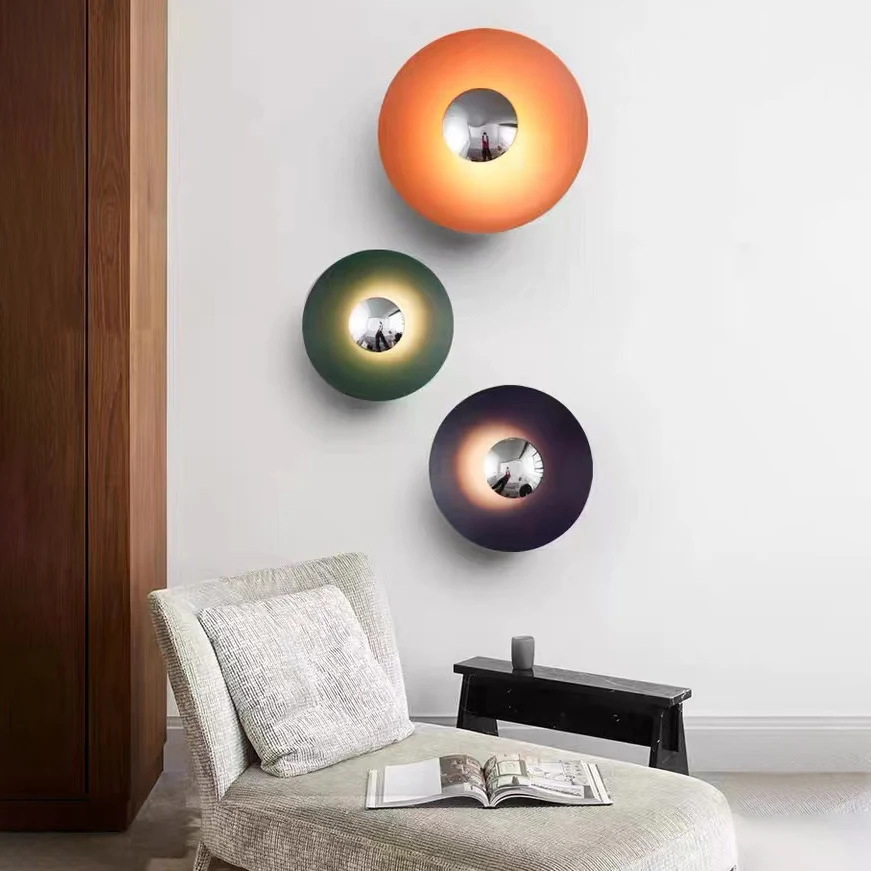 Title 1, Modern Round UFO Color Wall Lamp for Simple Bed...