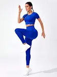 Women's Training Workout Clothes Sports Suit Breathable Activewear Set for Fitness Yoga Running Comfortable Athletic Wea — photo 7