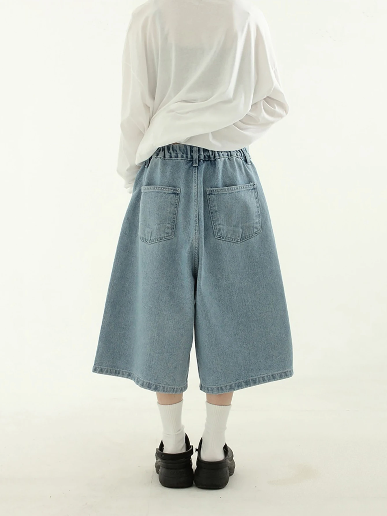 Title 6, American Retro Denim Cropped Broek voor dames, ...