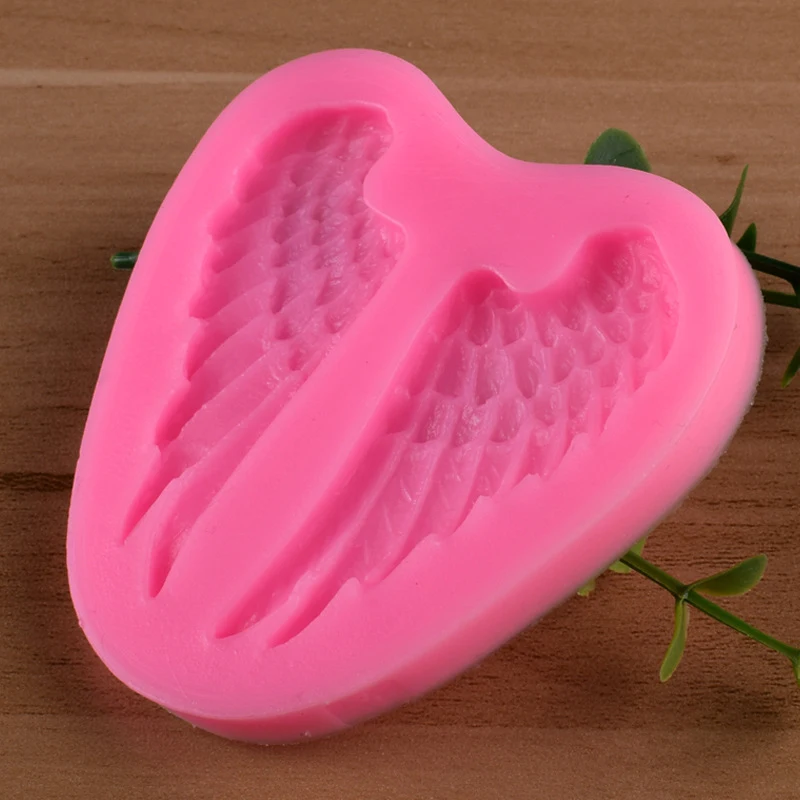 Molde de silicone para fondant com asas de anjo. Crie decorações celestiais para bolos e biscoitos! Fácil de usar, ideal para iniciantes e profissionais. — foto 4