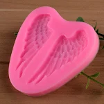 Molde de silicone para fondant com asas de anjo. Crie decorações celestiais para bolos e biscoitos! Fácil de usar, ideal para iniciantes e profissionais. — foto 4