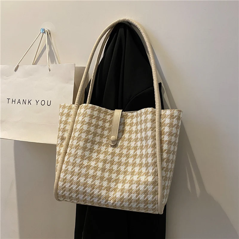 Title 4, Bolsa tote portátil feminina outono inverno, gr...