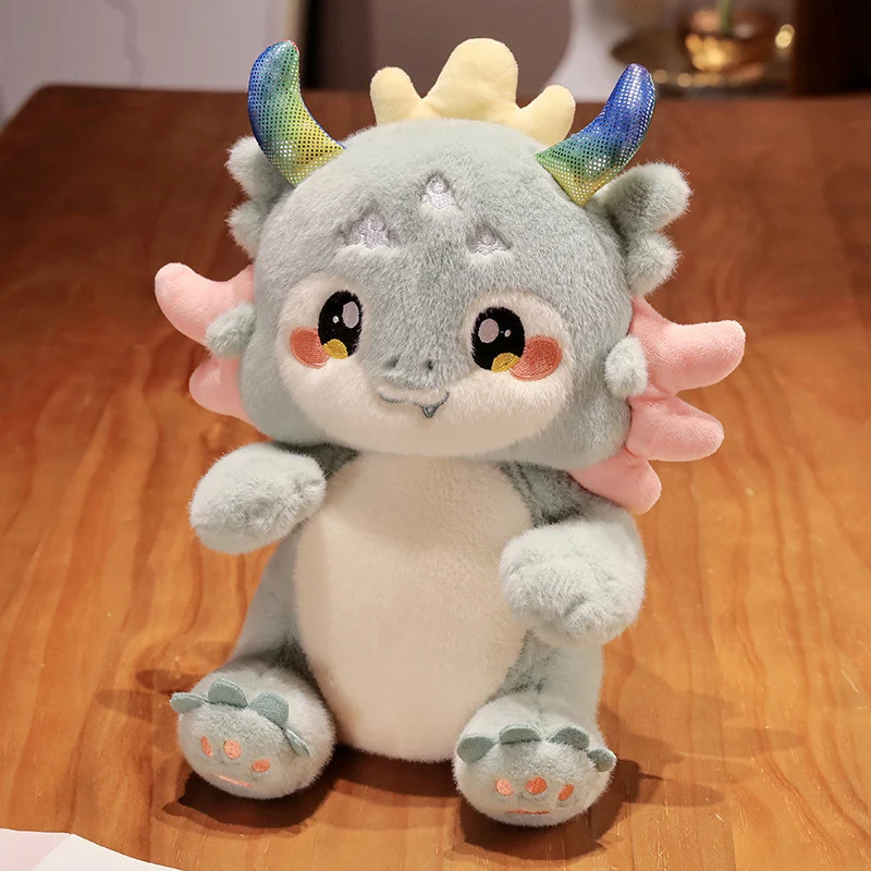 Pelúcia Dragão de Dopamina de Desenho Animado Abra seu sorriso com este dragão fofinho! Conquiste alegria e bem-estar. Compre já o seu boneco! — foto 9