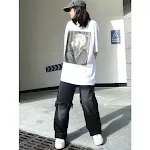 Black Pants Loose Straight Ripped Jeans Comfortable Stylish Casual Wear Modern Look Relaxed Fit Straight Leg Everyday Fa — photo 7