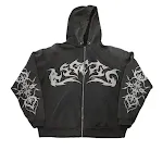 Street Gothic Y2g Printed Hoodie Women's Leisure Sports Loose Zip Coat, comfortable, stylish, and perfect for casual wea — photo 2