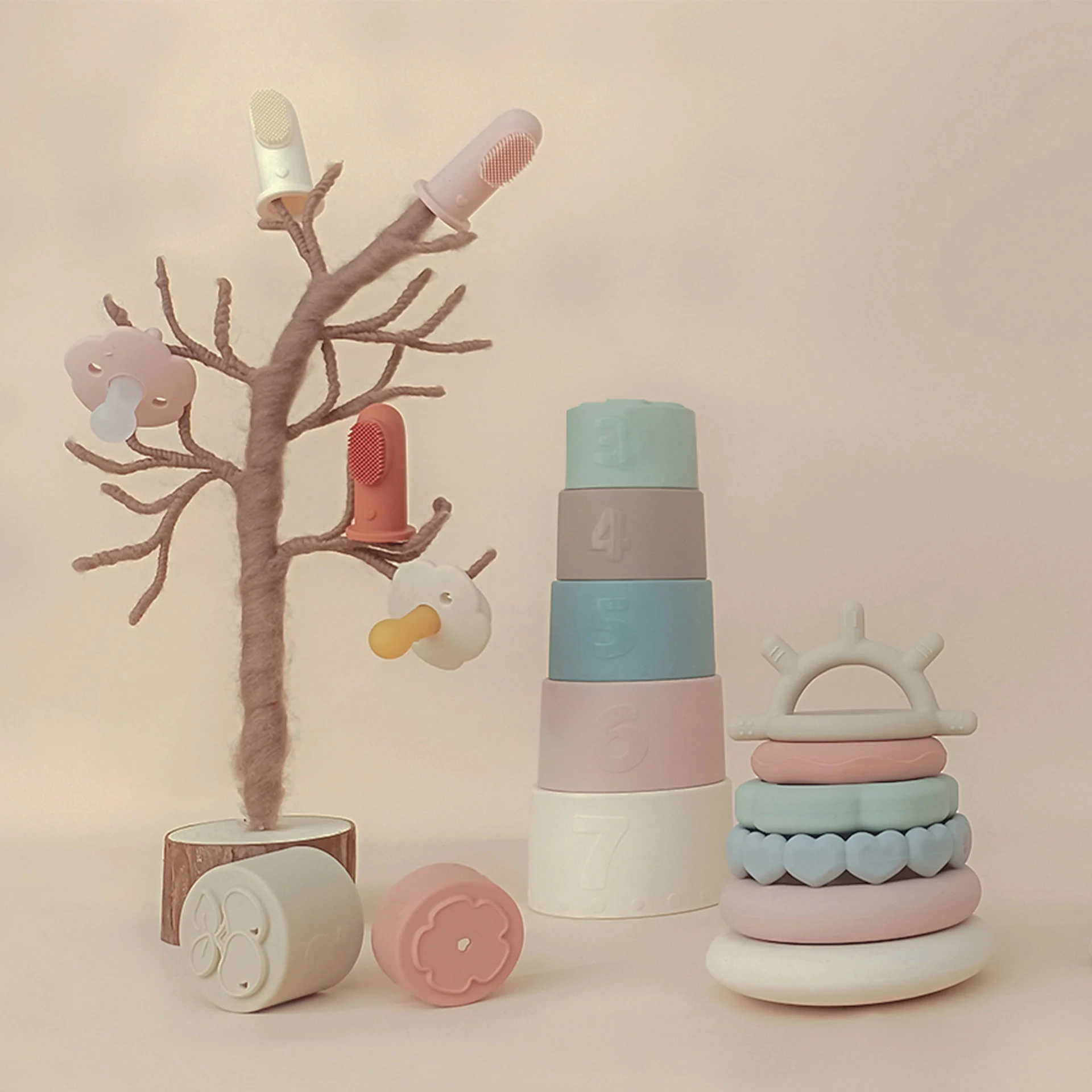 Moon Sun Creative Jenga Jestiva Silikonska Slagalica — Bezbedna zabava za decu, podstiče kreativnost, jednostavna za upotrebu i čišćenje. — foto 6