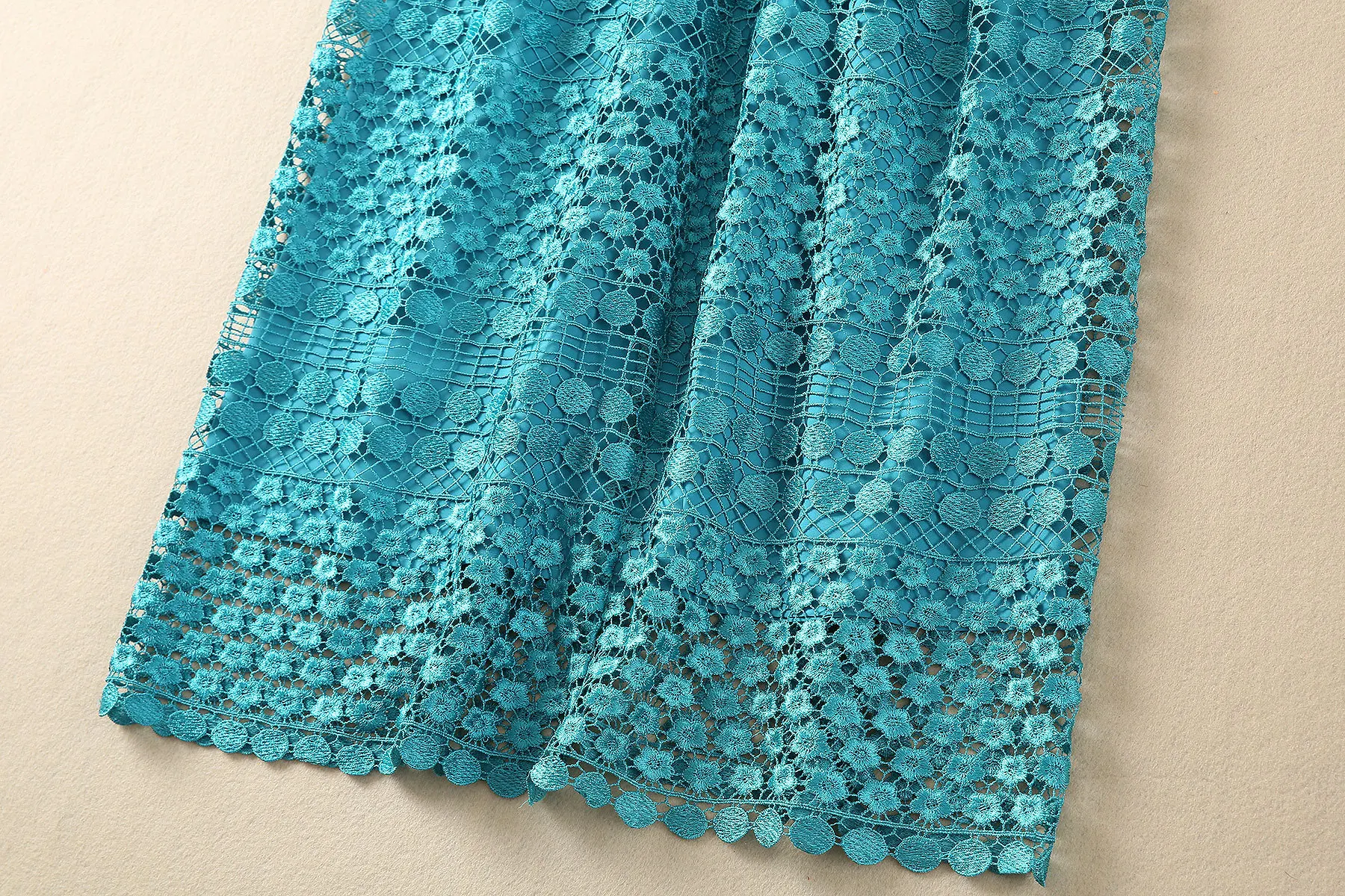 Title 3, Water Soluble Crocheted V-neck Dress