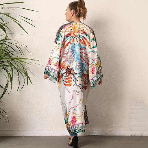 Title 3, Ethnic Style Long Sleeved Cardigan Kimono Light...