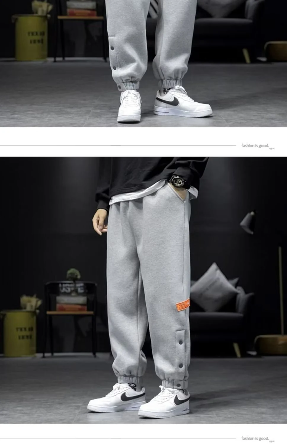 Title 14, Autumn And Winter Velvet Padded Casual Pants. E...