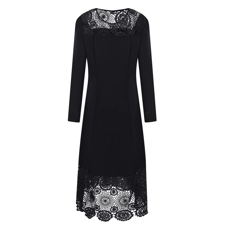 Women's Solid Color Chest Wrap Lace High Waist Base Dress — photo 2
