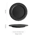 Black 10.5inch flat plate