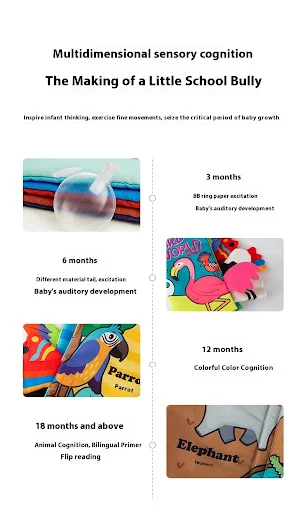 Title 4, Infant cloth baby tail early education tear boo...