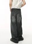 Summer New American Retro Wide Leg Denim Trousers. Loose, comfortable fit, mopping effect. Stylish denim pants for a rel — photo 5