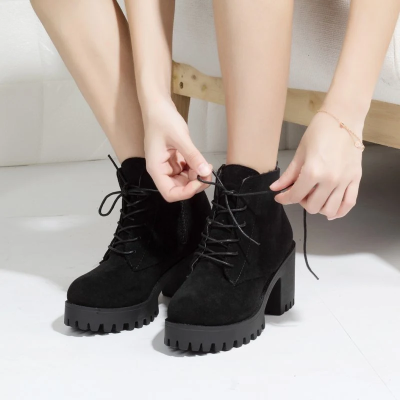 Title 6, Autumn and Winter British Style Womens Shoes T...