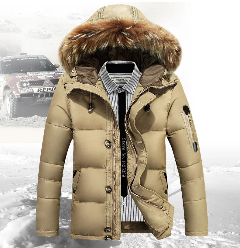 Title 2, Mens short white duck down jacket, lightweight...