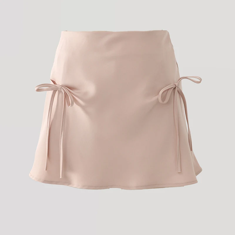 Saia bandage com laço de personalidade fashion para mulheres. Design estiloso que valoriza sua silhueta. Perfeita para eventos e festas. — foto 2