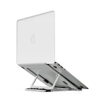 Suporte dobrável para laptop em liga de alumínio com ajuste multi-engrenagens e resfriamento, melhora a postura e produtividade. — foto 9