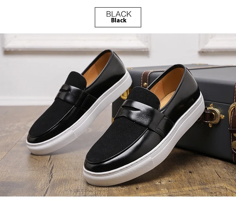 Title 4, Koreaanse trendy heren leren schoenen met dikke...