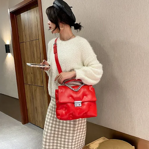 Title 1, Soft Leather Space Bag All-match Large-capacity...