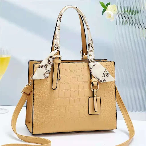 Title 4, Pattern Tote Bag Trendy Silk Scarf Stone Patter...