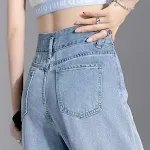 Pantalones rectos finos de cintura alta caídos para una silueta elegante y cómoda. Estilo moderno y ajuste favorecedor para el día a día. — foto 3
