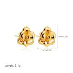 Gold Stud Earrings T277