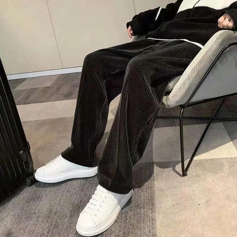 Men's Fashion Casual Corduroy Straight Pants Comfortable Versatile Classic Fit Everyday Wear Stylish and Durable Perfect — photo 3