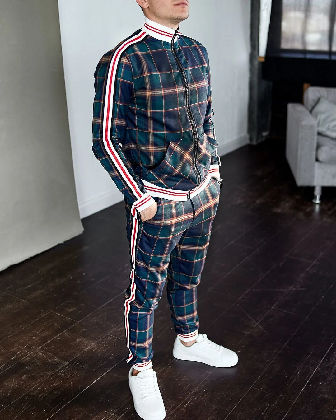 Title 6, Mens zipper cardigan casual suit comfortable a...