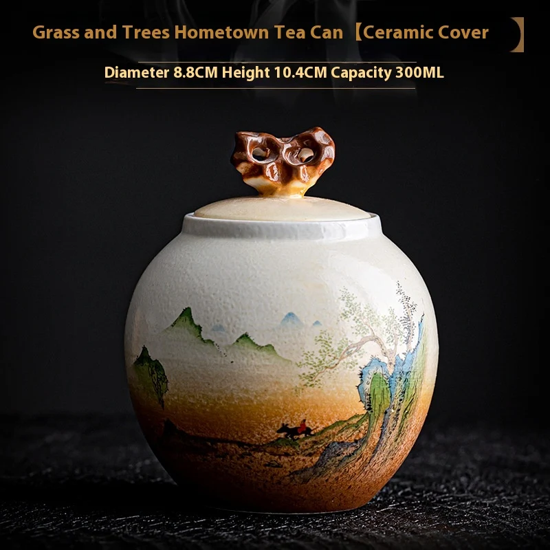Household Ceramic Moisture-proof Tank with Sealed Cans for Tea Table Decoration, Preserve Tea Freshly, Add Elegant Touch — photo 4