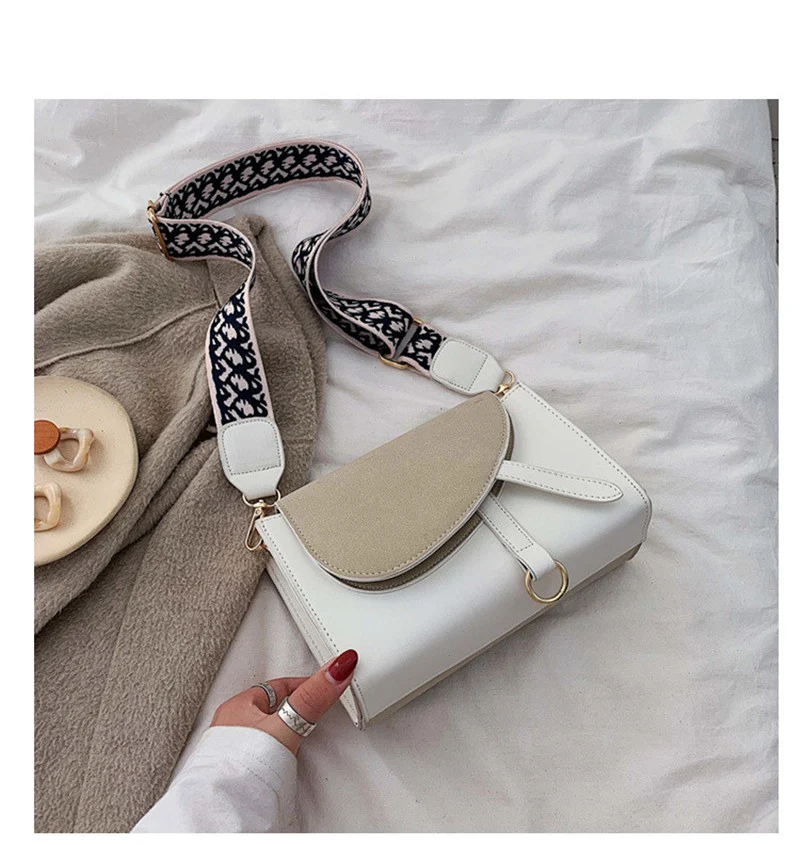 Bolsa Crossbody de Banda Larga Versátil com Design Fosco, Pequena e Quadrada, Perfeita para Moda e Funcionalidade em Qualquer Ocasião — foto 6