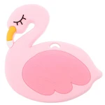 Mordedor de silicone para bebês em formato de cisne de desenho animado, alivia a gengiva, seguro e ideal para a dentição. — foto 3
