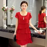 Chiffon shirtjurk dames los ontwerp — foto 3