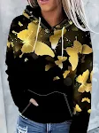 Vintage karierte Kapuzen-Sweatshirt, lässig mit Kordelzug. Bequem und stylisch für entspannte Tage und einen coolen Look. — foto 4