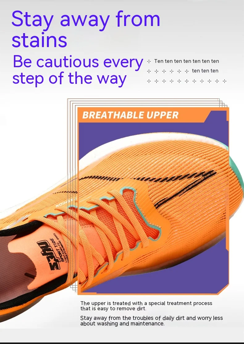 Shockproof Breathable Running Shoes Unisex Marathon Racing Soft Sole Lightweight Sneaker perfect for comfortable and fas — photo 14