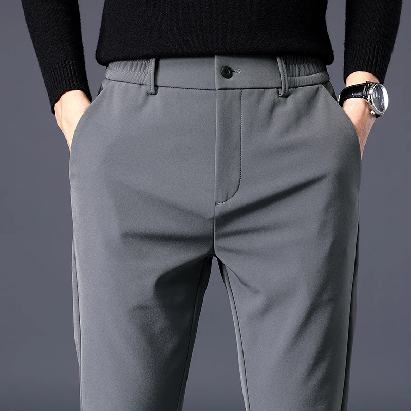 Title 7, Mens Casual Pants Business Trousers Slim Strai...