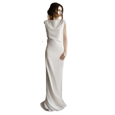 Title 3, Light Wedding Dress, Satin, Slim and Thin, Brid...