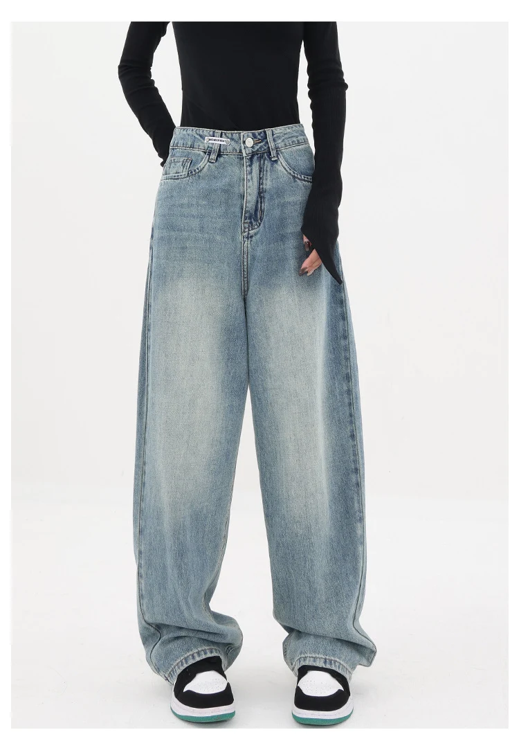 Women's Wide-leg Jeans Loose High Waist Straight Pants. Comfortable and stylish everyday wear. Find your perfect fit for — photo 4