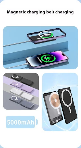 Title 4, Ultra-thin Magnetic Power Bank Mini Portable Co...