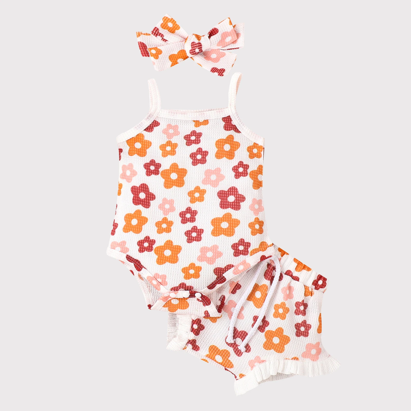 Modisches und niedliches Regenbogenblumen Baby-Set. Bezauberndes Outfit für kleine Lieblinge, sorgt für einen fröhlichen Look und hohen Tragekomfort. — foto 5