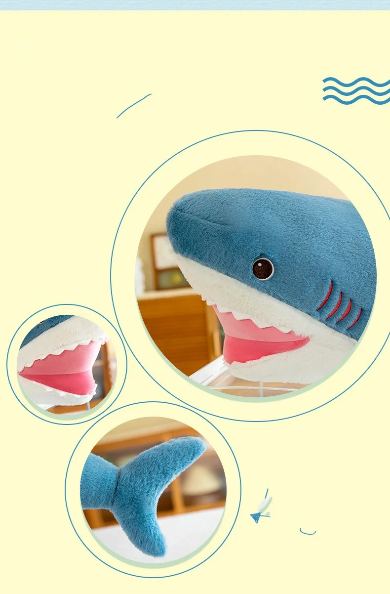 Cuddly Rabbit Fur Shark Plush Toy Doll, Soft and Huggable. The perfect gift for kids and adults, offering comfort and a — photo 4