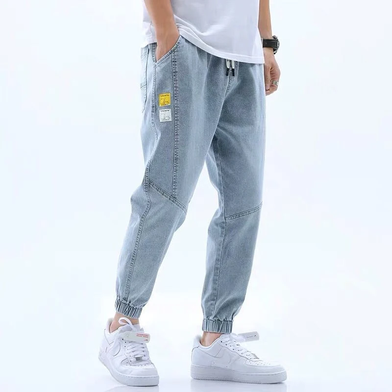 Men's Jeans Ankle-tied Trousers Spring and Autumn Comfortable Fit Stylish Casual Look Versatile Modern Design Perfect fo — photo 4