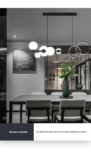Title 5, Luminária de jantar moderna minimalista LED. Il...