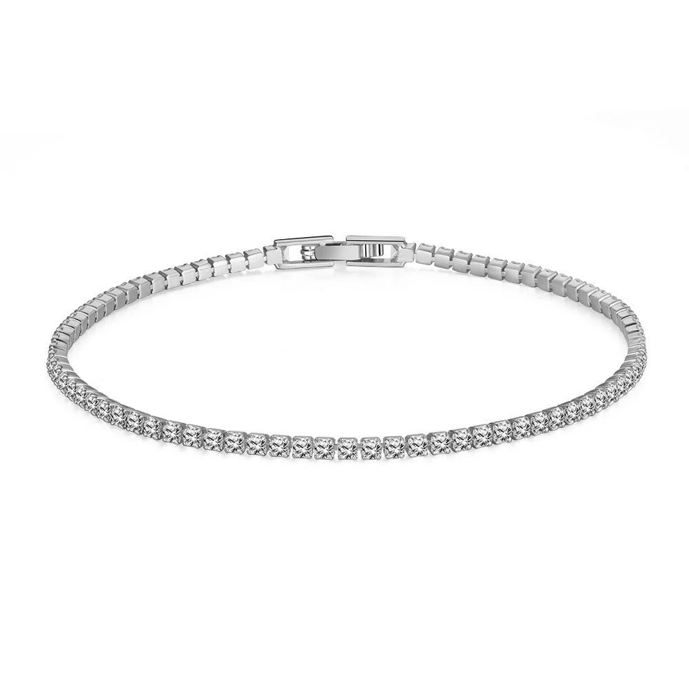 Pulseira feminina romana com banho de cobre e ouro, cravejada com zircônia, perfeita para adicionar glamour e sofisticação ao seu visual. — foto 1