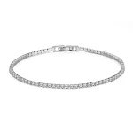 Pulseira feminina romana com banho de cobre e ouro, cravejada com zircônia, perfeita para adicionar glamour e sofisticação ao seu visual. — foto 1