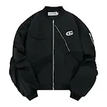 Jaqueta solta com pregas e design irregular da moda nacional. Conforto e estilo em uma peça única. Ideal para looks casuais e modernos. — foto 9