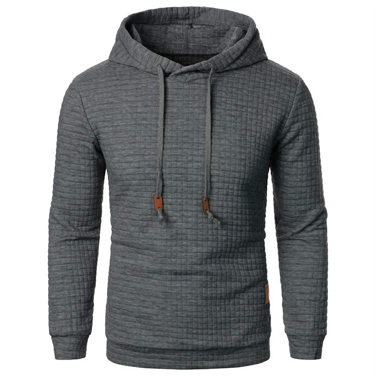 Men's Jacquard Sweater Long-sleeved Hoodie Warm Color Hooded Sports Top perfect for comfort, warmth and style during var — photo 10