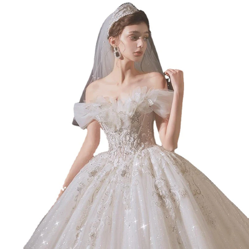Elegant Heavy Work Large Trailing Dress, a stunning gown perfect for weddings, galas, and special occasions, ensuring a — photo 9