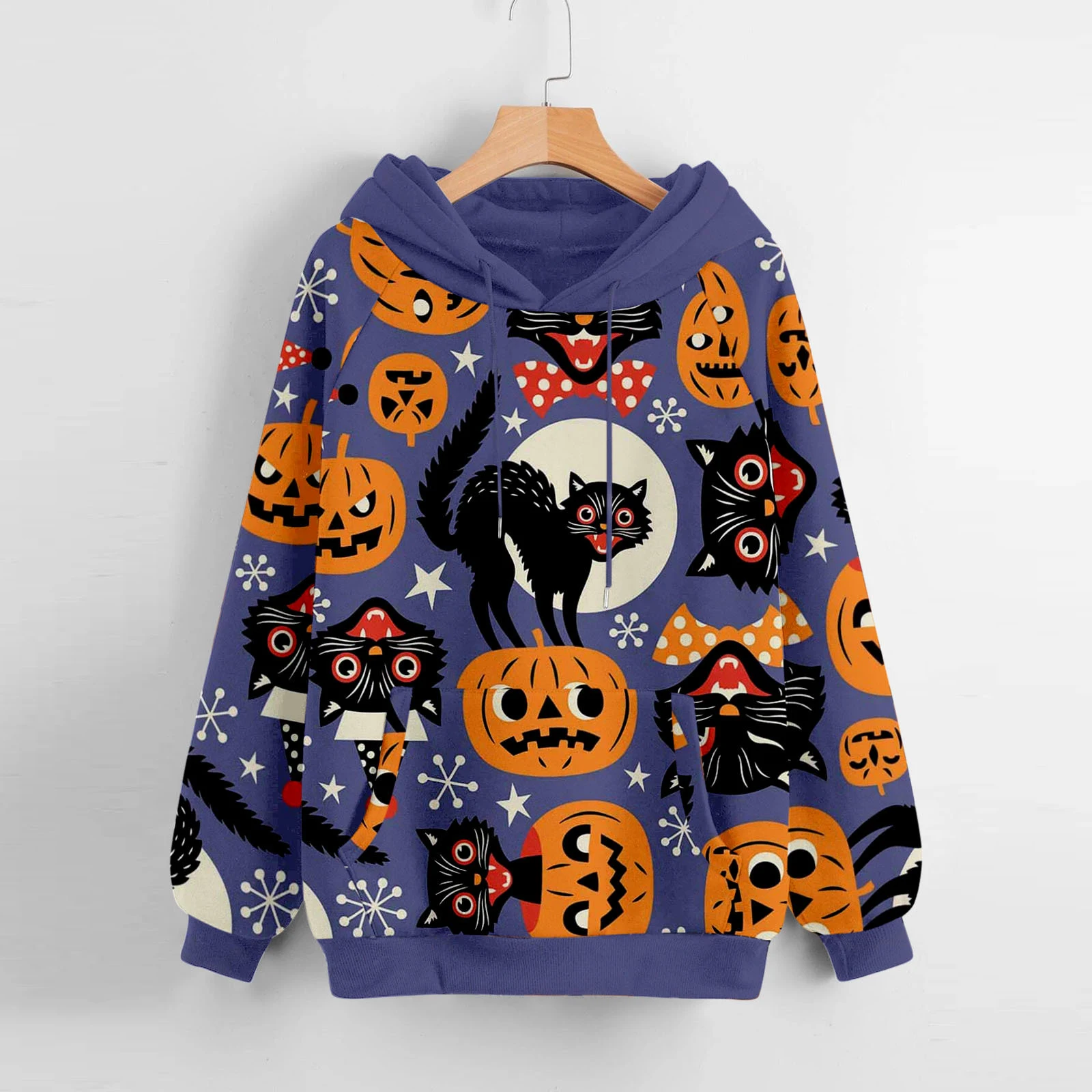 Title 4, Womens Halloween Pumpkin Printed Long-sleeved ...
