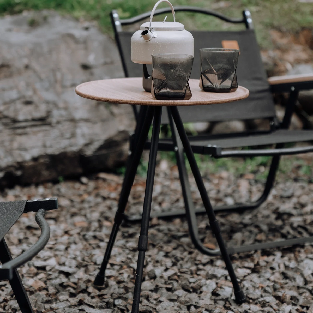 Outdoor Camping Folding Aluminum Alloy Tripod Table provides a stable, portable surface for meals and activities. Lightw — photo 26