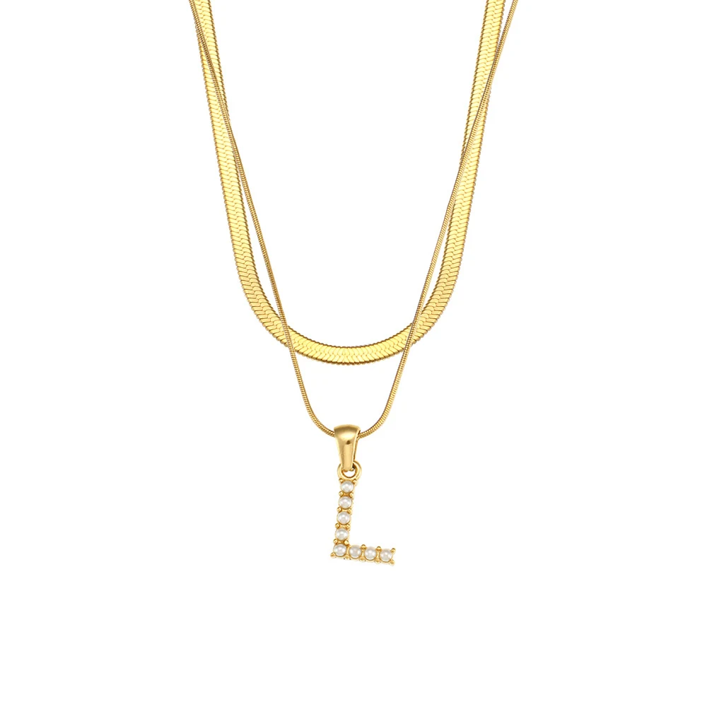 Colar com Letra Inicial Dourada em Camadas Fiona Use a Fiona para um toque pessoal e elegante. Presente perfeito, exiba sua inicial com brilho! — foto 28